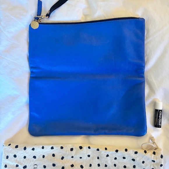 Black and Blue Clare V. Foldover Clutch - Picture 2 of 5